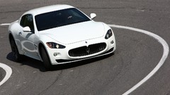 White cars vehicles Maserati granturismo