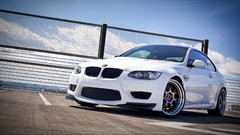 White cars wheels parking bmw m3 vehicles white cars BMW E92 