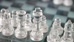 White chess silver clear