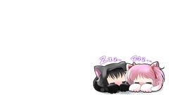 White Chibi mahou shoujo madoka magica akemi homura kaname 