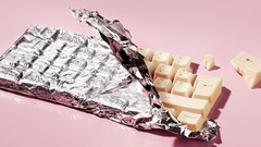 White chocolate pink background keyboards