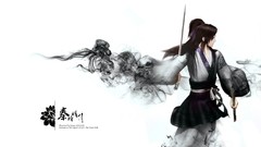 White comics Swords swordsman comic style Ancient China 