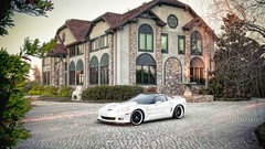 White Corvette houses