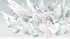 White dress anime girls