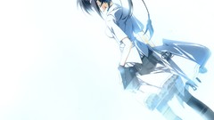 White dress anime girls kagome Simple Background Subarashiki 