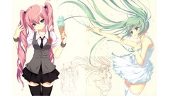 White dress ice cream hatsune miku vocaloid megurine luka 