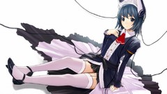 White dress maids thigh highs