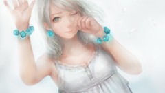 White dress Simple Background