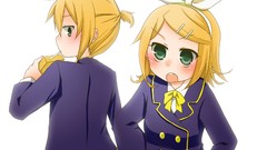 White drinks blondes green eyes school uniforms short hair 