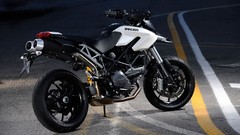 White Ducati motorbikes