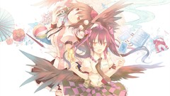 White fish wings Anime anime girls touhou shameimaru aya 