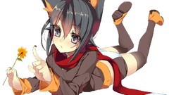 White Flowers animal ears