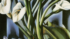 White Flowers Art Deco