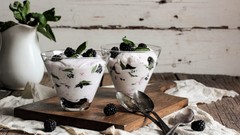 White food blackberry fruits blackberries drinking desserts 