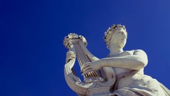 White France statues blue