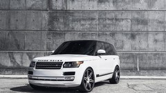 White front Land Rover Range Rover