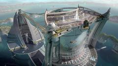 White futuristic architecture Future