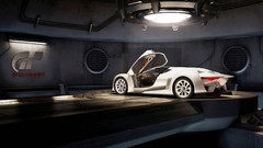 White futuristic cars