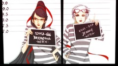 White glasses bayonetta mugshot