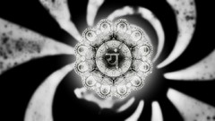 White glow symbol glowing swirls