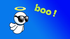 White Green dude ghost scary sunglasses bleu