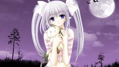 White hair anime girls