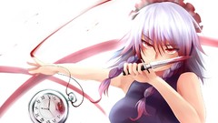 White hair anime girls