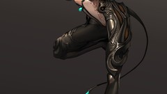 White hair anime girls hyung tae kim black eyes video games 