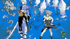 White hair anime girls short hair gray hair touhou animal ears 