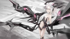 White hair anime girls short hair original characters
