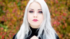 White hair blue eyes