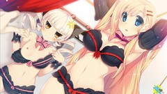 White hair blue eyes yellow eyes underwear nipples panties