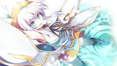 White hair blush long hair luminous arc lucia mishima kurone 