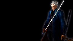 White hair devil may cry swordsman vergil