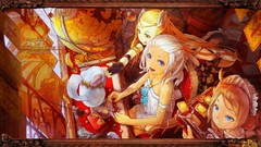 White hair drawings travel anime girls blue eyes concept art 