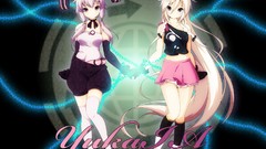 White hair long hair blue eyes braids vocaloid ia nekomimi 