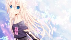 White hair long hair blue eyes vocaloid ia