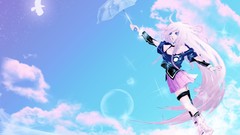 White hair long hair blue eyes vocaloid ia