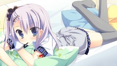 White hair pillows long hair blue eyes school uniforms sesena 
