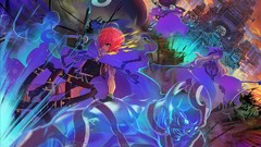 White hair pink hair long hair anime girls yellow eyes pixiv 