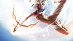 White hair purple eyes