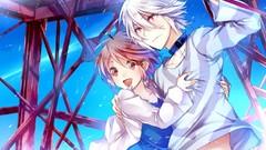 White hair red eyes anime girls brown eyes brunettes short hair 