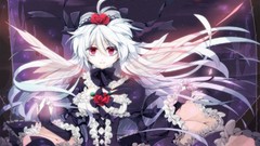 White hair red eyes anime girls rozen maiden suigintou