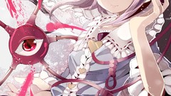 White hair red eyes anime girls touhou komeiji satori