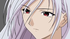 White hair red eyes rosario to vampire akashiya moka