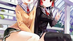 White hair red eyes skirts anime girls blue eyes konpaku youmu 