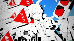 White hair short hair vocaloid polychromatic Heat TOFIX