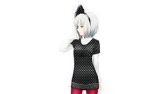 White hair side view green eyes short hair bangs konpaku youmu 