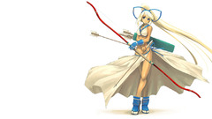 White hair Simple Background