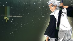 White hair Swords water drops bleach Hitsugaya Toshiro looking 